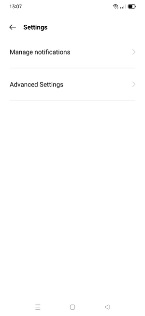 Select Advanced Settings