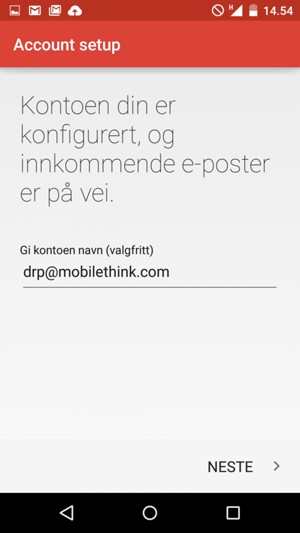 Gi kontoen din et navn og velg NESTE