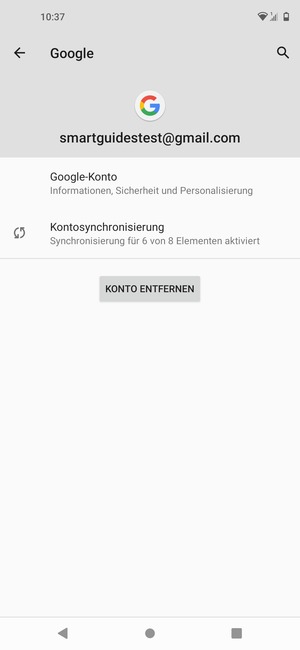 Wählen Sie Kontosynchronisierung