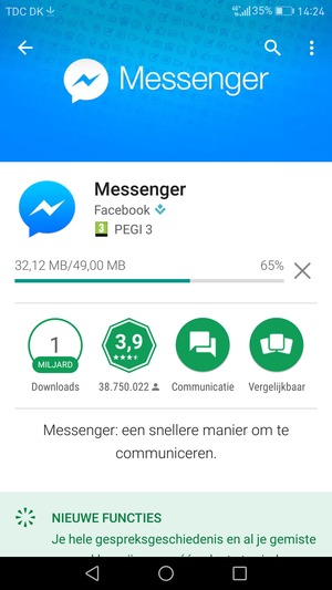 Wacht tot het installatieproces beëindigd is