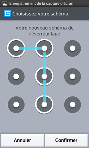 Veuillez confirmer votre motif et appuyer sur Confirmer