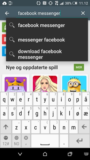 Skriv inn applikasjonsnavnet og velg Enter