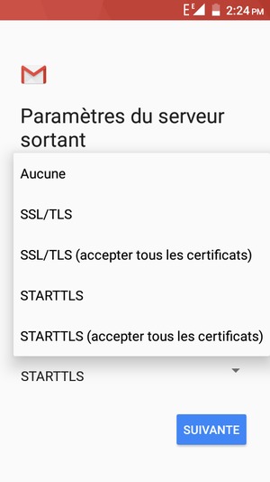 Sélectionnez Type de sécurité et sélectionnez Aucune