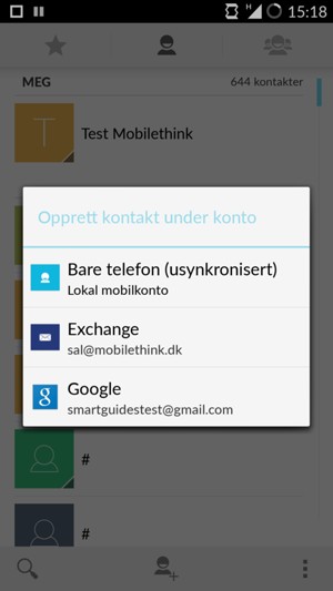 Velg din Google-konto