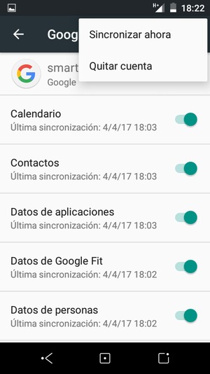 Seleccione Sincronizar ahora