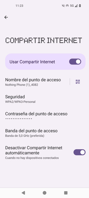 El teléfono ha sido configurado para su uso como módem