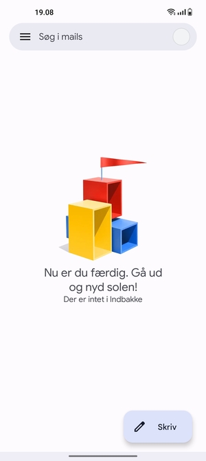 Din Gmail er klar til brug