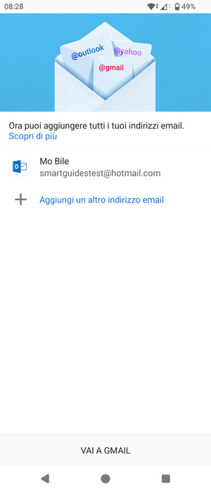 Seleziona VAI A GMAIL