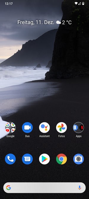 Wählen Sie Google