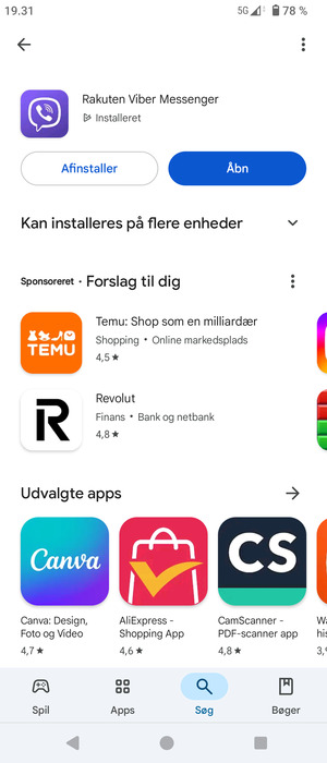 Vælg Åbn