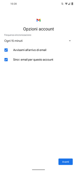 Seleziona Avanti