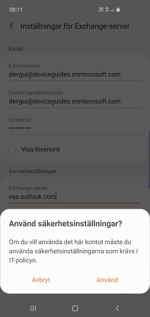 Välj Använd
