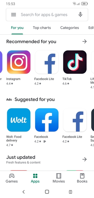Select the Search bar