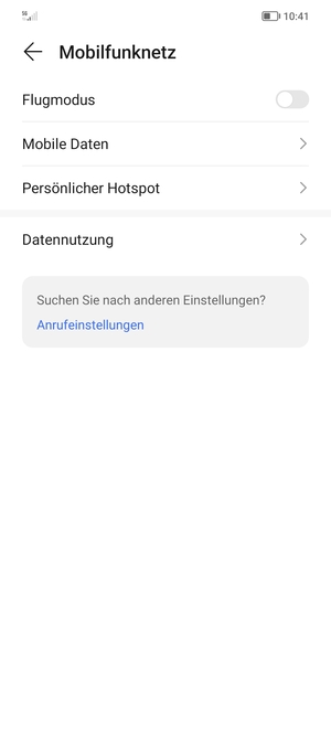 Wählen Sie Mobile Daten