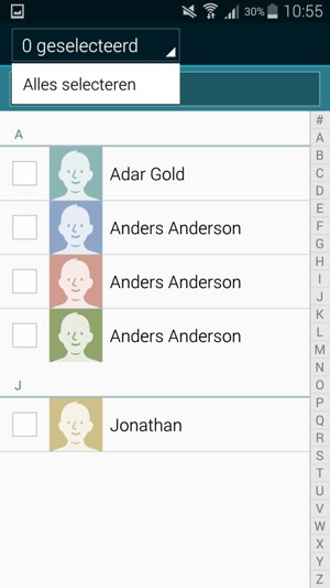 Selecteer Alles selecteren