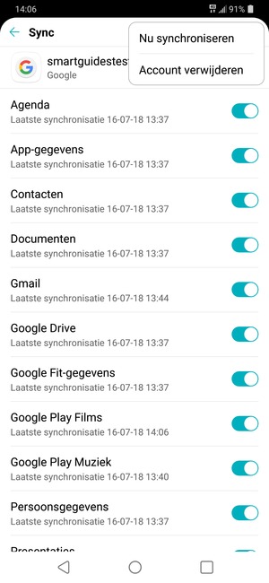 Selecteer Nu synchronisieren