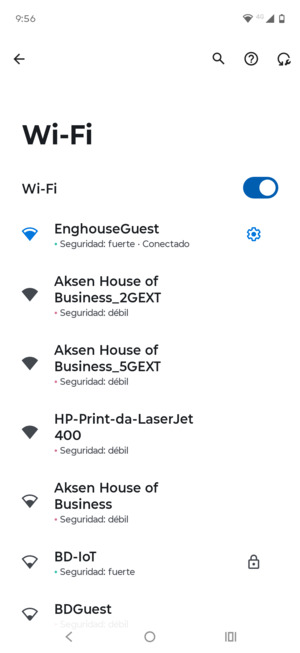 Ahora está conectado a la red Wi-Fi