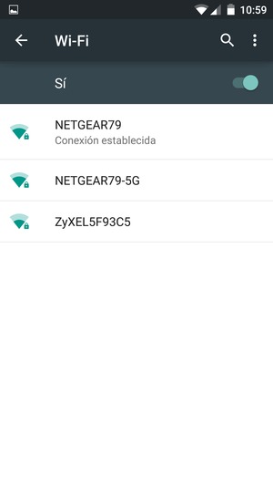 Ahora está conectado a la red Wi-Fi