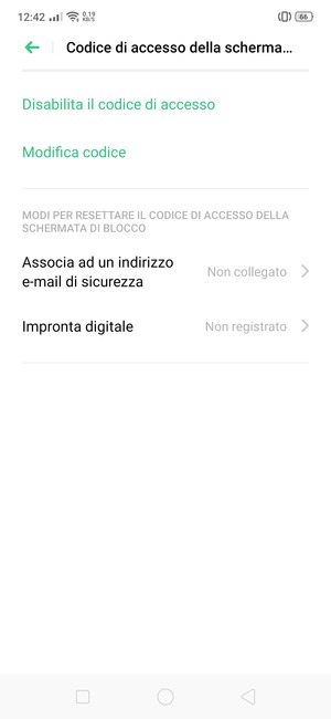 Il tuo telefono è ora protetto dal blocco schermo