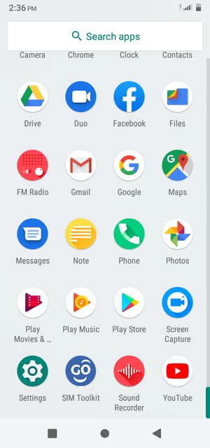 Scroll to and select Settings
