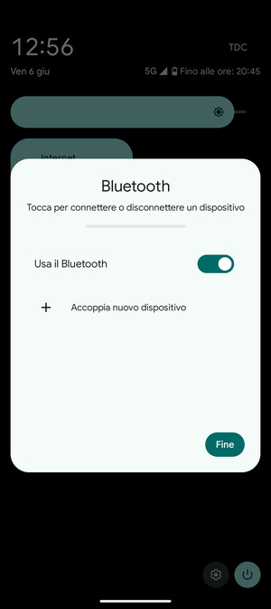 Disattiva Usar Bluetooth
