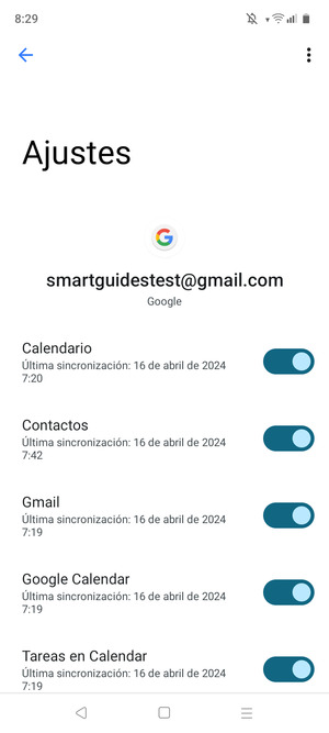 Asegúrese de haber seleccionado Contactos