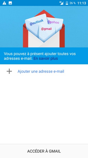Sélectionnez Ajouter une adresse e-mail