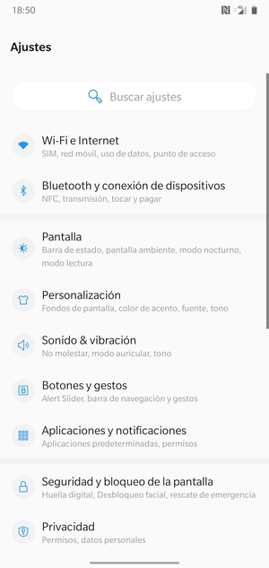 Seleccione Wi-Fi e Internet
