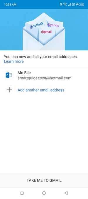 Select TAKE ME TO GMAIL