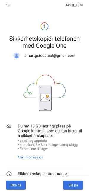 Velg Slå på