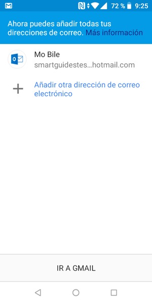 Seleccione IR A GMAIL