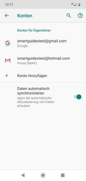 Wählen Sie Ihr Google Konto
