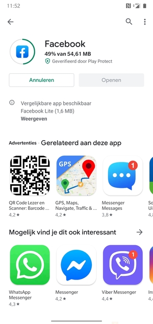 Wacht tot het installatieproces beëindigd is