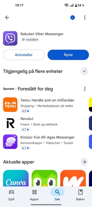 Velg Åpne