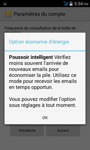 Sélectionnez OK