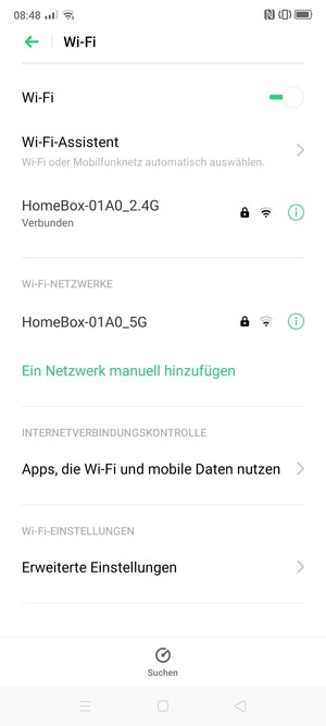 Sie sind nun mit dem WLAN-Netzwerk verbunden