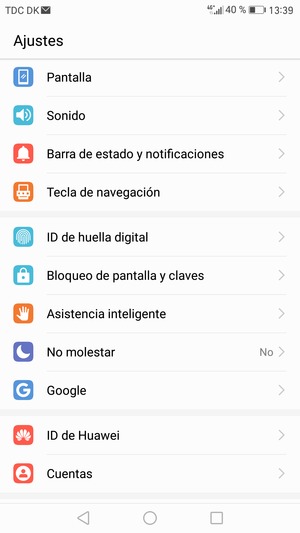 Para activar su bloqueo de pantalla, vaya al menú Ajustes y seleccione Bloqueo de pantalla y claves