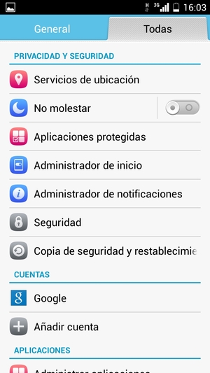 Desplácese y seleccione Copia de seguridad y restablecimie