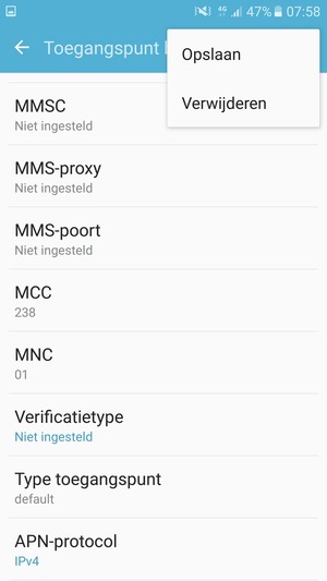 Selecteer Opslaan