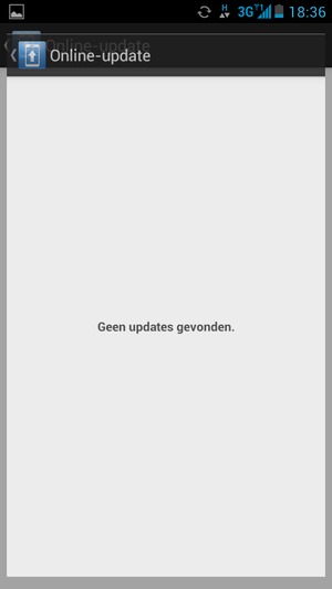 Als uw telefoon up-to-date is, zult u het volgende scherm zien.