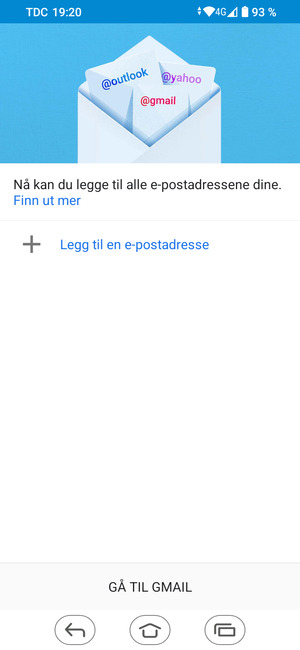 Velg Legg til en e-postadresse