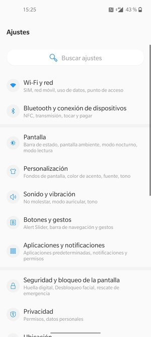 Seleccione Wi-Fi y red