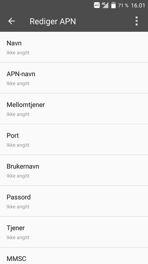 Skriv inn internett-informasjon