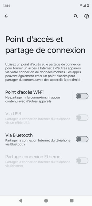 Sélectionnez Point d'accès Wi-Fi