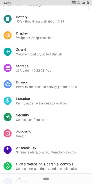 Scroll to and select Location