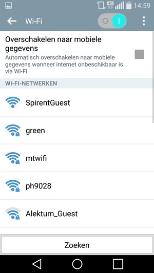 Selecteer het draadloze netwerk waarmee u verbinding wilt maken