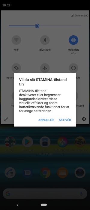 Vælg AKTIVER