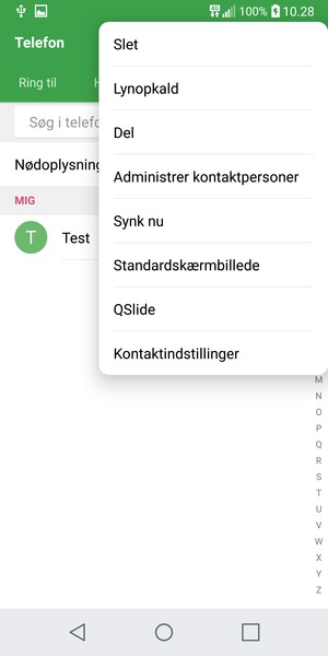 Vælg Administrer kontaktpersoner