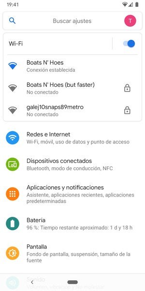 Ahora está conectado a la red Wi-Fi
