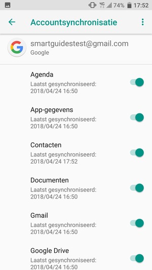 Selecteer de Menu-knop